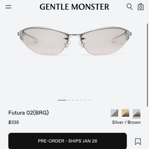 NEW Gentle Monster Futura 02 Wraparound Sunglasses
